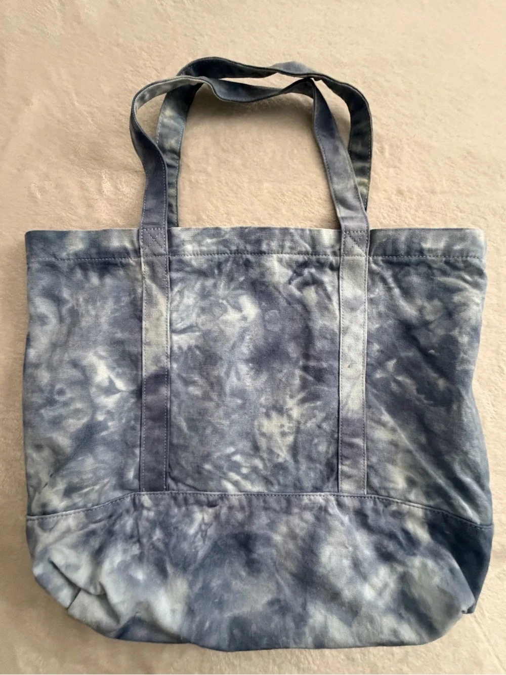 PINK Victoria's Secret Blue Tie-Dye Lightweight Denim Tote Bag
